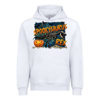 White Spooky Saurus Rex Urban Hoodie - texasbilliewilder