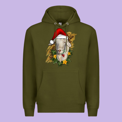 Christmas Goat Premium Hoodie Designed By Ranaportraitstore