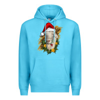 Ocean Blue christmas goat Premium Hoodie - RanaPortraitStore