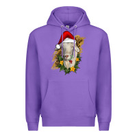 Purple christmas goat Premium Hoodie - RanaPortraitStore