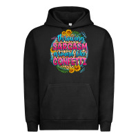 Pigment Black throwing sarcasm around like confetti Urban Hoodie - Zillion Design Studio