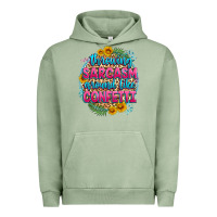 Pigment Oil Green throwing sarcasm around like confetti Urban Hoodie - Zillion Design Studio
