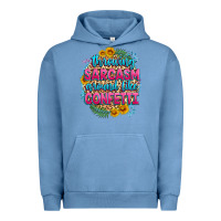 Pigment Pebble Blue throwing sarcasm around like confetti Urban Hoodie - Zillion Design Studio