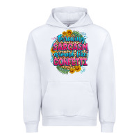 White throwing sarcasm around like confetti Urban Hoodie - Zillion Design Studio