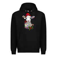 Black christmas baby sheep Premium Hoodie - RanaPortraitStore