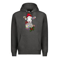 Charcoal Heather christmas baby sheep Premium Hoodie - RanaPortraitStore