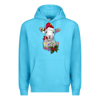 Ocean Blue christmas baby sheep Premium Hoodie - RanaPortraitStore