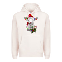 Pale Pink christmas baby sheep Premium Hoodie - RanaPortraitStore