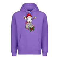Purple christmas baby sheep Premium Hoodie - RanaPortraitStore