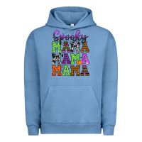 Pigment Pebble Blue Spooky Mama Urban Hoodie - texasbilliewilder