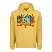 Antique Gold love camping Premium Hoodie - Zillion Design Studio
