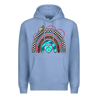 Colony Blue race rainbow Premium Hoodie - AdoDesignShop