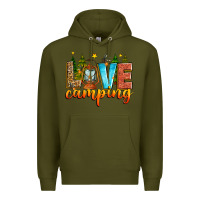 Army Green love camping Premium Hoodie - Zillion Design Studio