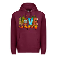 Burgundy love camping Premium Hoodie - Zillion Design Studio