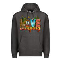 Charcoal Heather love camping Premium Hoodie - Zillion Design Studio