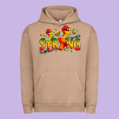 Strong Juneteenth Urban Hoodie Designed By Zillion Design Studio