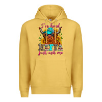 Antique Gold i'm head heffa just ask me Premium Hoodie - Zillion Design Studio
