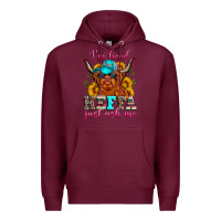 Burgundy i'm head heffa just ask me Premium Hoodie - Zillion Design Studio