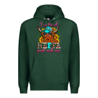 Sports Green i'm head heffa just ask me Premium Hoodie - Zillion Design Studio