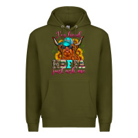 Army Green i'm head heffa just ask me Premium Hoodie - Zillion Design Studio