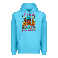 Ocean Blue i'm head heffa just ask me Premium Hoodie - Zillion Design Studio