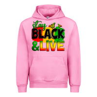 Fuchsia Pink stay black and live Urban Hoodie - Zillion Design Studio