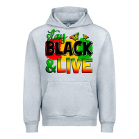 Heather Grey stay black and live Urban Hoodie - Zillion Design Studio
