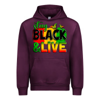 Mauve Wine stay black and live Urban Hoodie - Zillion Design Studio