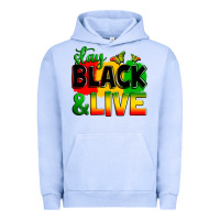 Pigment Grape Ice stay black and live Urban Hoodie - Zillion Design Studio