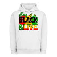 Pigment Lunar Rock stay black and live Urban Hoodie - Zillion Design Studio