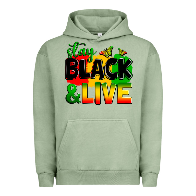 Stay Black And Live Urban Hoodie by Zillion Design Studio | Teevron
