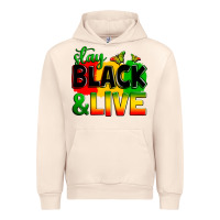 Sandshell stay black and live Urban Hoodie - Zillion Design Studio