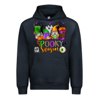 Navy Spooky Season Coffee Cups Urban Hoodie - texasbilliewilder