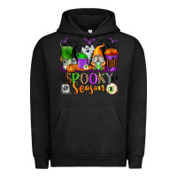 Pigment Black Spooky Season Coffee Cups Urban Hoodie - texasbilliewilder