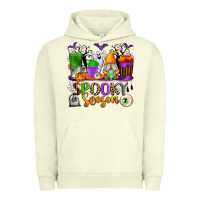 Pigment Pistachio Spooky Season Coffee Cups Urban Hoodie - texasbilliewilder