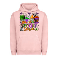 Pigment Salmon Spooky Season Coffee Cups Urban Hoodie - texasbilliewilder