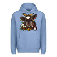 Colony Blue christmas baby cow Premium Hoodie - RanaPortraitStore