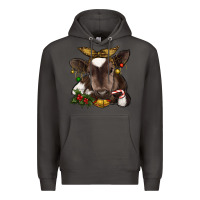 Smoke christmas baby cow Premium Hoodie - RanaPortraitStore
