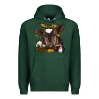 Sports Green christmas baby cow Premium Hoodie - RanaPortraitStore