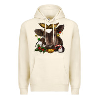 Tofu christmas baby cow Premium Hoodie - RanaPortraitStore