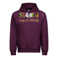Mauve Wine Spooky State of Mind Urban Hoodie - texasbilliewilder