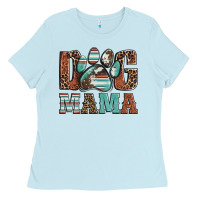 Baby Blue dog mama Ladies Tee - Artiststas