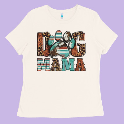 Dog Mama Ladies Tee Designed By Artiststas
