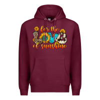 Burgundy for the love of sunshine Premium Hoodie - Zillion Design Studio