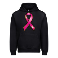 Black breast cancer ribbon Urban Hoodie - RanaPortraitStore