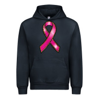 Navy breast cancer ribbon Urban Hoodie - RanaPortraitStore