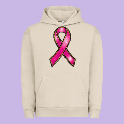 Breast Cancer Ribbon Urban Hoodie Designed By Ranaportraitstore