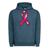 Pigment Midnight Navy breast cancer ribbon Urban Hoodie - RanaPortraitStore