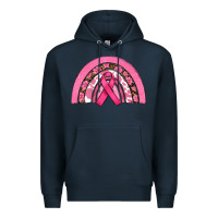 Navy breast cancer rainbow Premium Hoodie - RanaPortraitStore