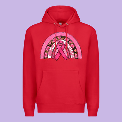 Breast Cancer Rainbow Premium Hoodie Designed By Ranaportraitstore